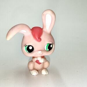 Littlest Pet Shop Animal - 1714 Pink Bunny Rabbit